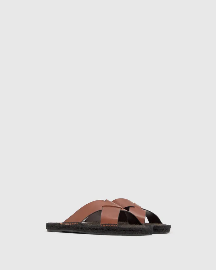 Castaer Keanu150 Marron Choc Men Flat Shoes