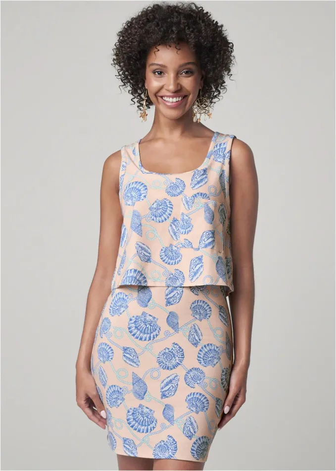 CASUAL TANK DRESS Blush Multi Women VENUS Casual Dresses