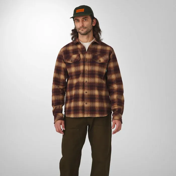 Cedar Mill Cotton Flannel Shirt Espresso Plaid Men Danner Shirts