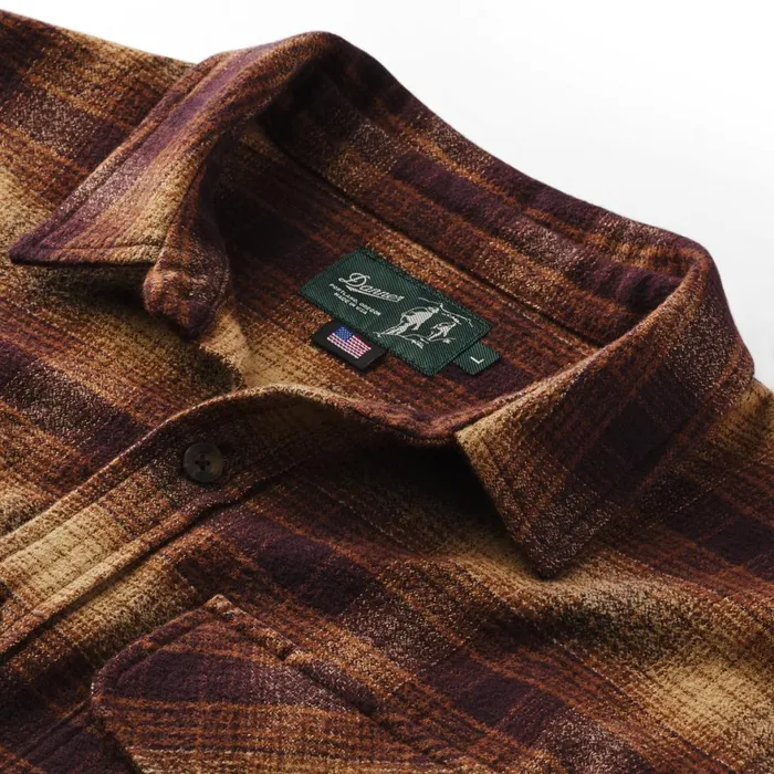 Cedar Mill Cotton Flannel Shirt Espresso Plaid Men Danner Shirts