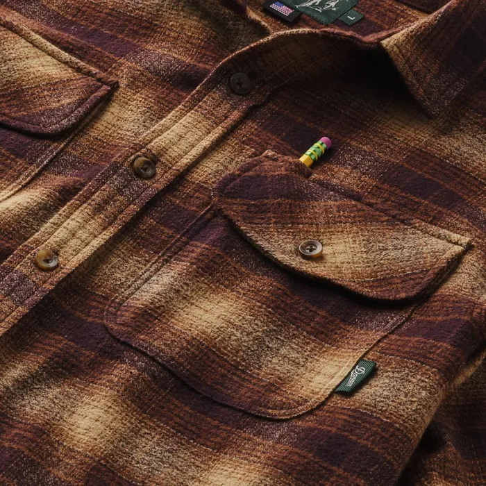 Cedar Mill Cotton Flannel Shirt Espresso Plaid Men Danner Shirts