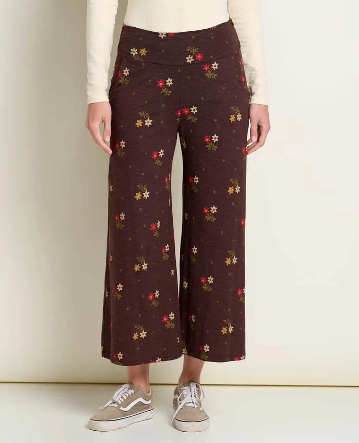 Chaka Wide Leg Pant Carob Duo Print Women8217s Pants ToadandCo