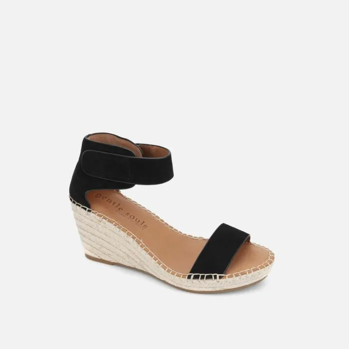 Charli Ankle Strap Wedge Sandal Black Women Kenneth Cole Gentle Souls