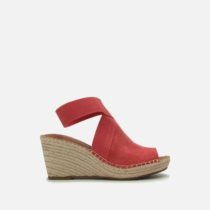Charli Suede Espadrille Platform Sandal Coral Women Kenneth Cole Gentle Souls