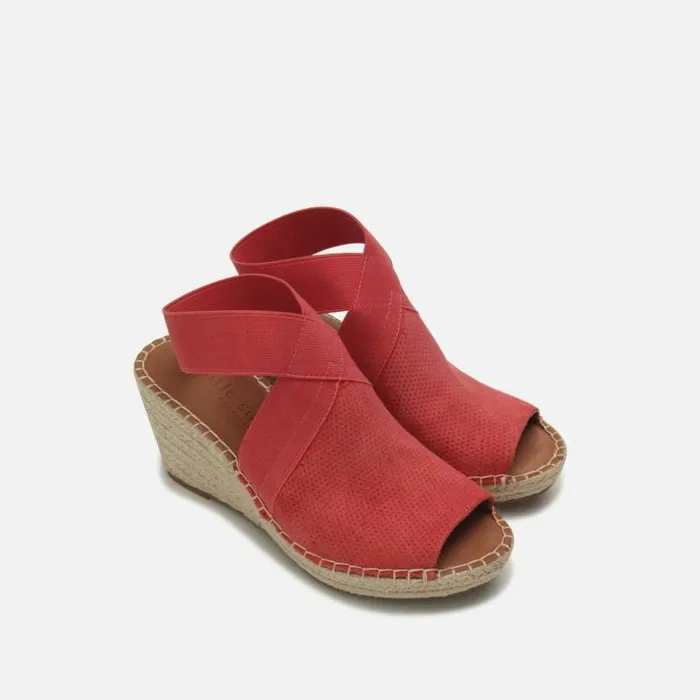 Charli Suede Espadrille Platform Sandal Coral Women Kenneth Cole Gentle Souls