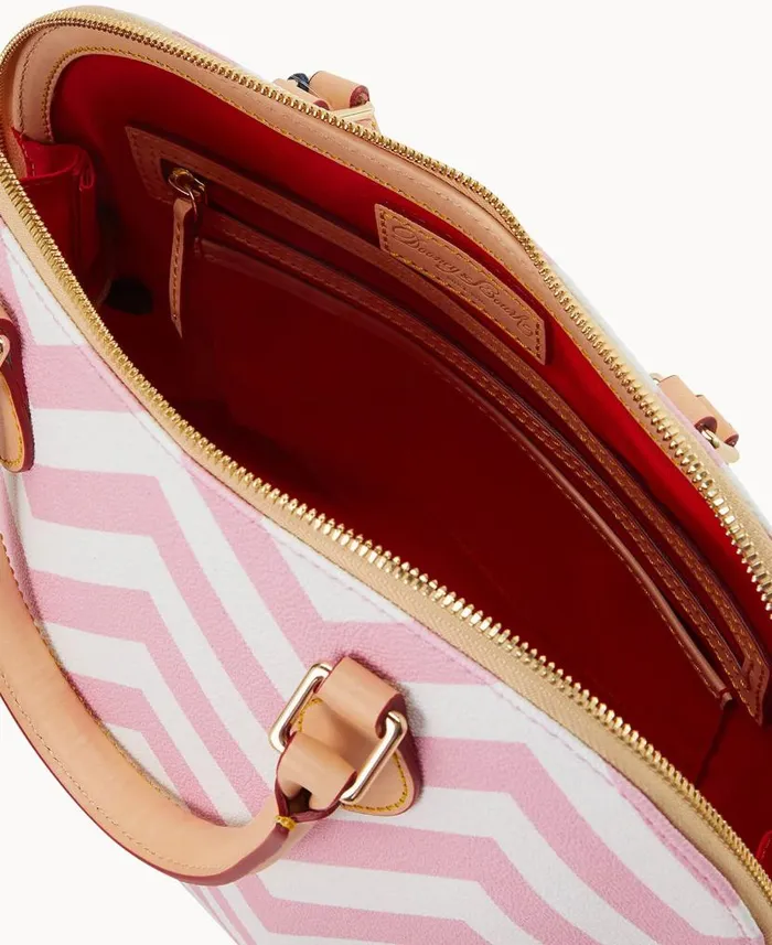 Chevron Zip Zip Satchel Pink Woman Dooney and Bourke Satchels Chevron Zip Zip Satchel Pink Woman Dooney and Bourke Satchels