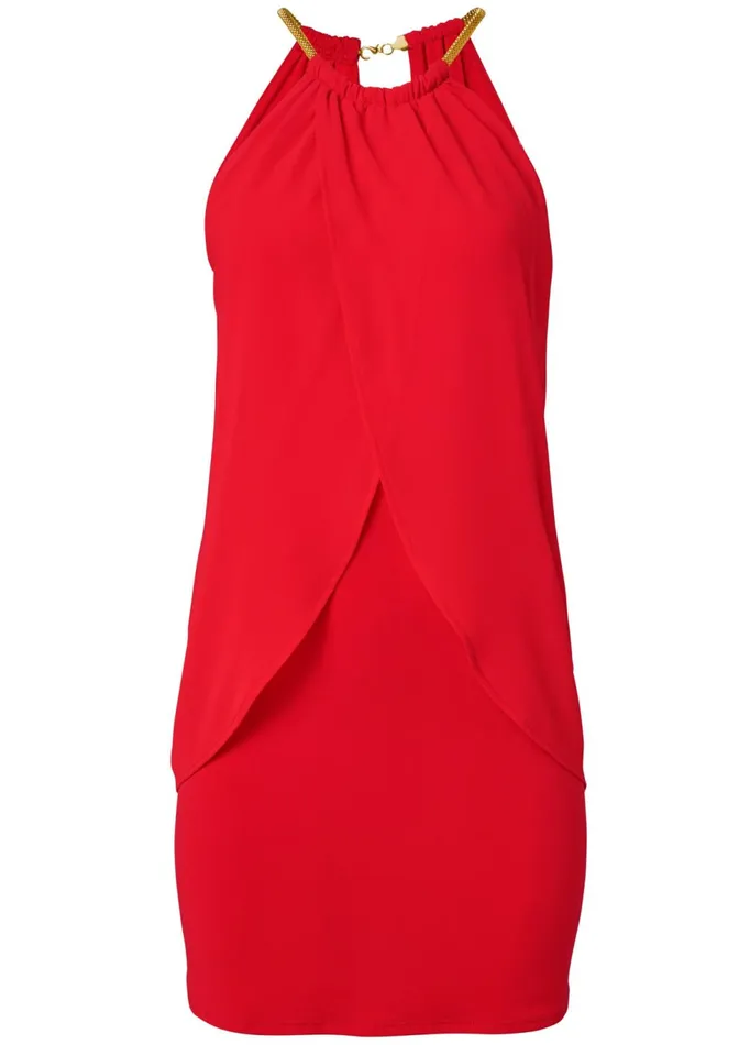 CHIFFON OVERLAY DRESS Red Women VENUS Party Dresses