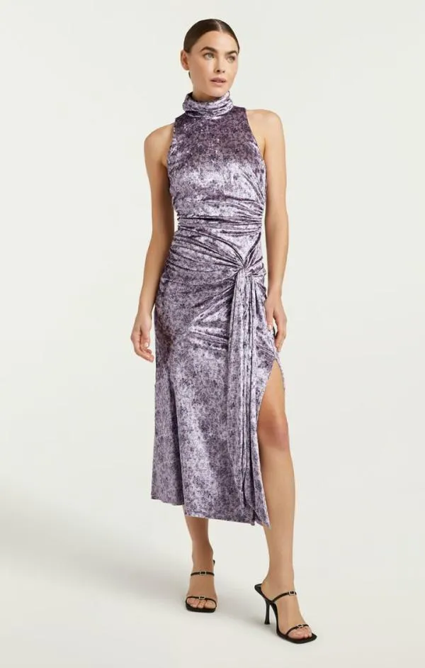 Cinq Sept Butterfly Paisley Rori Dress Lilac Multi Women Midi