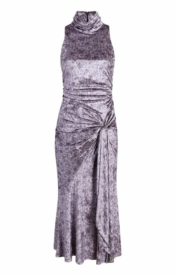 Cinq Sept Butterfly Paisley Rori Dress Lilac Multi Women Midi