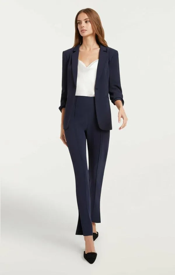 Cinq Sept Crepe Khloe Blazer Navy Women Blazers