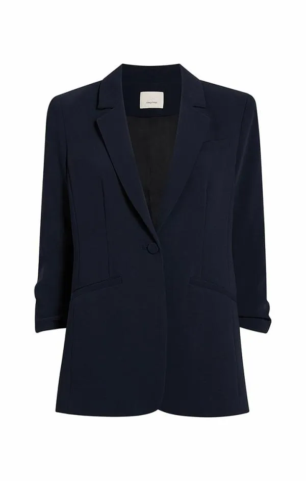 Cinq Sept Crepe Khloe Blazer Navy Women Blazers
