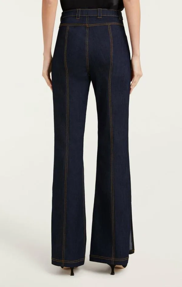 Cinq Sept Crystal Floral Haylie Pant Indigo Women Pants
