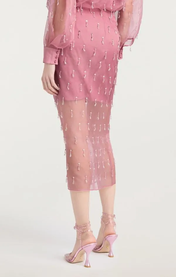 Cinq Sept Crystal Teardrop Marta Skirt Faded Violet Women Skirts