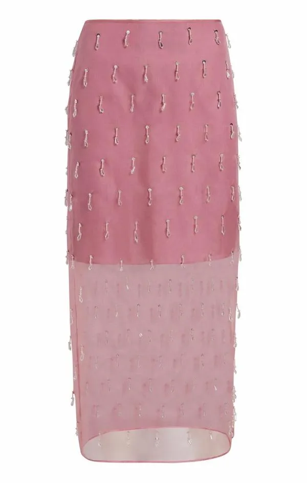 Cinq Sept Crystal Teardrop Marta Skirt Faded Violet Women Skirts