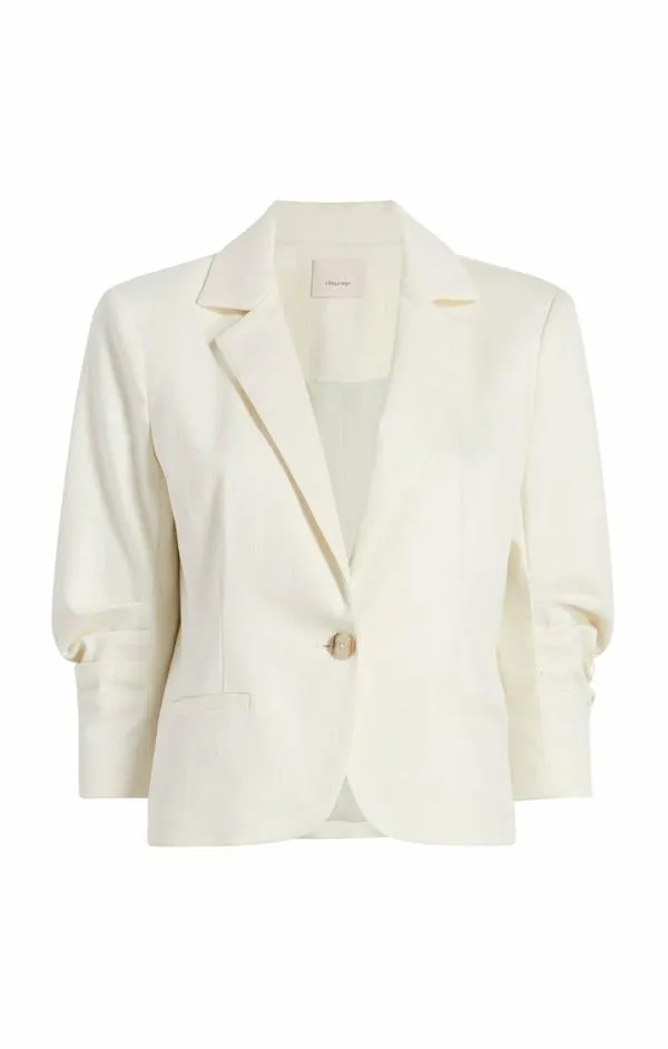 Cinq Sept Denim Le Petit Khloe Blazer Gardenia Women Blazers