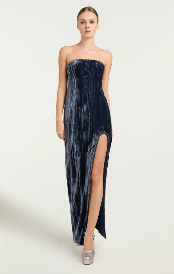 Cinq Sept Eponine Gown Peacock Blue Women Cocktail and Evening