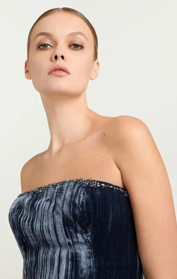 Cinq Sept Eponine Gown Peacock Blue Women Cocktail and Evening