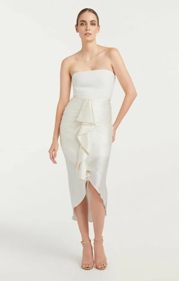 Cinq Sept Georgiana Dress Ivory Women Midi