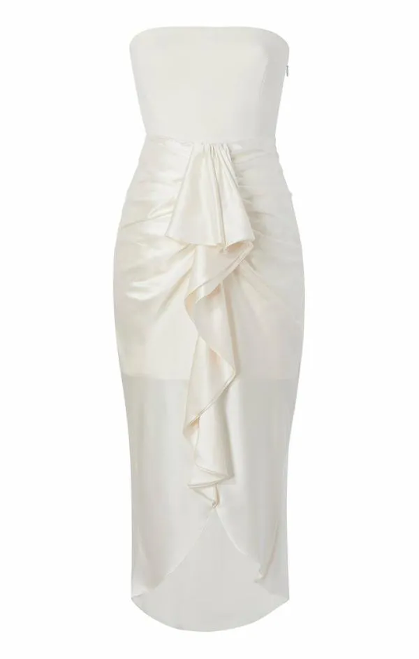 Cinq Sept Georgiana Dress Ivory Women Midi