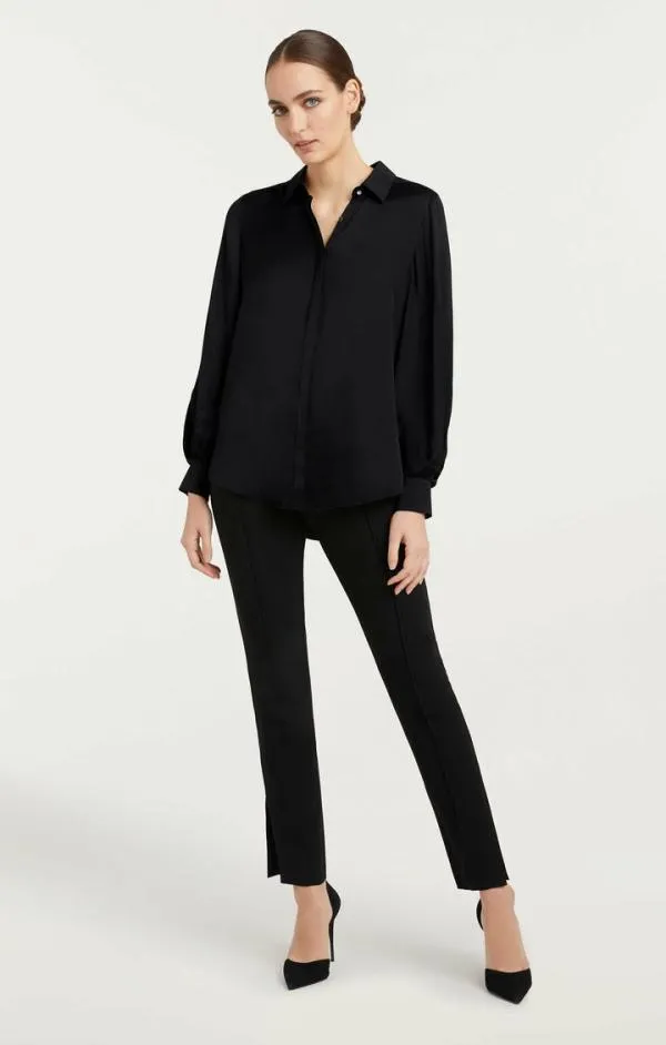 Cinq Sept Kandice Top Black Women Long Sleeve Tops