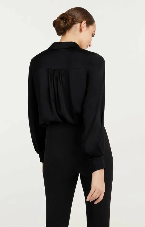 Cinq Sept Kandice Top Black Women Long Sleeve Tops