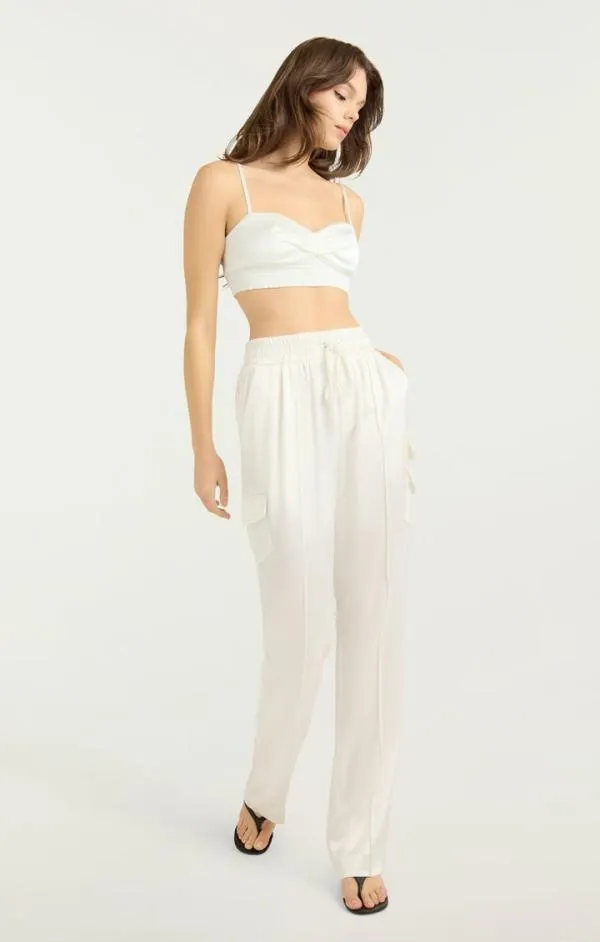 Cinq Sept Nikola Top Ivory Women Tank Tops and Camisoles