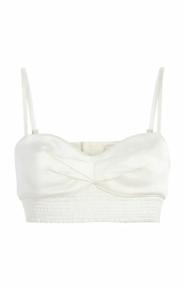 Cinq Sept Nikola Top Ivory Women Tank Tops and Camisoles