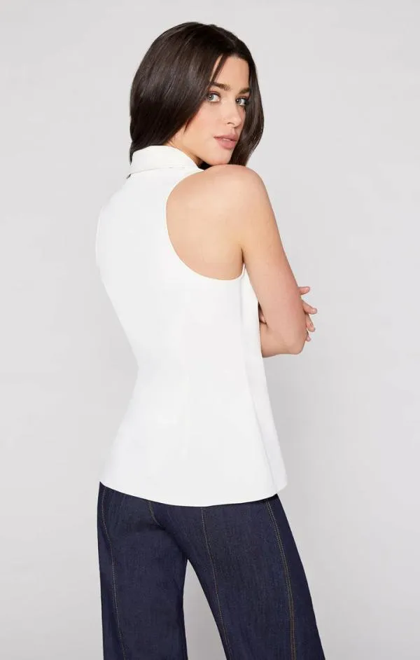 Cinq Sept Sleeveless Mckenna Top Ivory Women Long Sleeve Tops