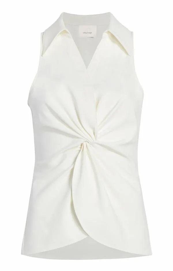 Cinq Sept Sleeveless Mckenna Top Ivory Women Long Sleeve Tops