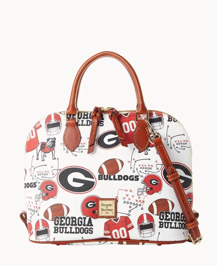 Collegiate University Of Georgia Zip Zip Satchel U Of Georgia Woman Dooney and Bourke Satchels