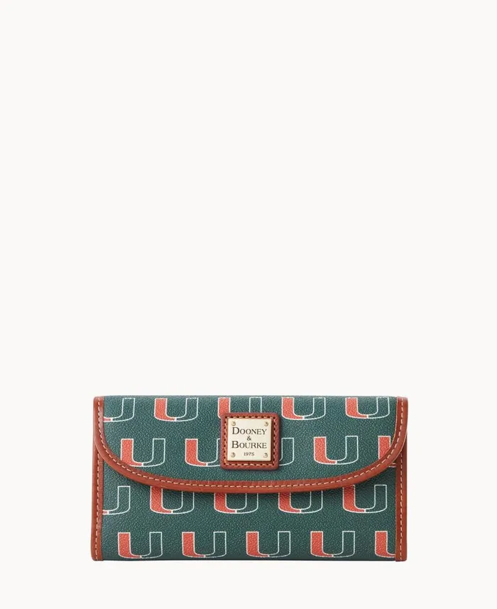Collegiate University Of Miami Continental Clutch U Of Miami ManWoman Dooney and Bourke Wallets Collegiate University Of Miami Continental Clutch U Of Miami ManWoman Dooney and Bourke Wallets