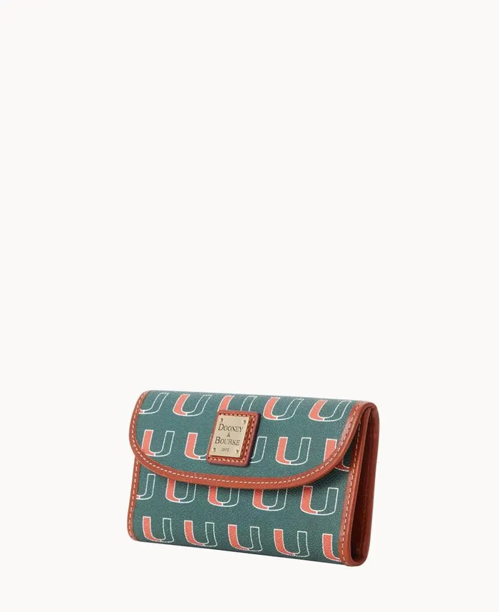 Collegiate University Of Miami Continental Clutch U Of Miami ManWoman Dooney and Bourke Wallets Collegiate University Of Miami Continental Clutch U Of Miami ManWoman Dooney and Bourke Wallets