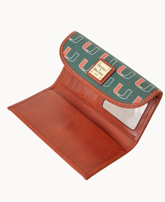 Collegiate University Of Miami Continental Clutch U Of Miami ManWoman Dooney and Bourke Wallets Collegiate University Of Miami Continental Clutch U Of Miami ManWoman Dooney and Bourke Wallets