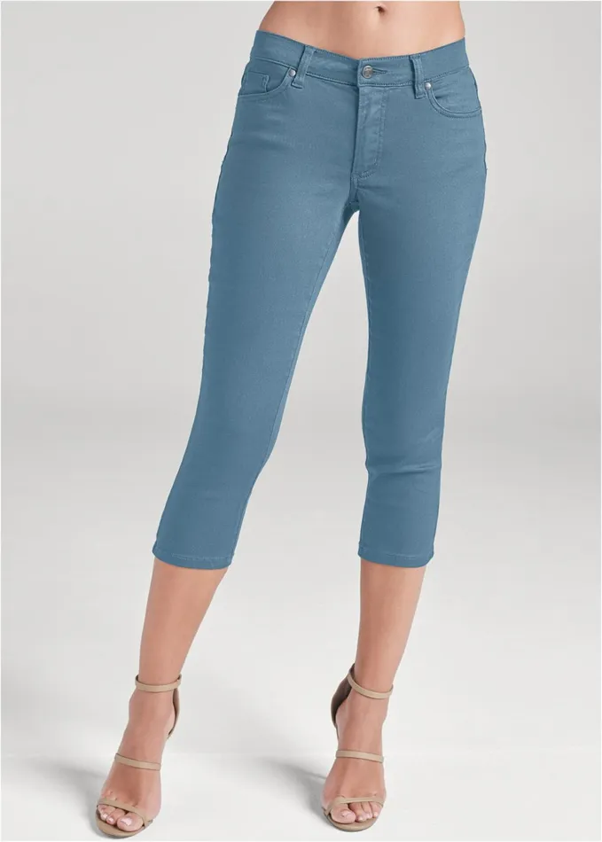 COLOR CAPRI JEANS Blue Women VENUS Cropped and Capri Jeans