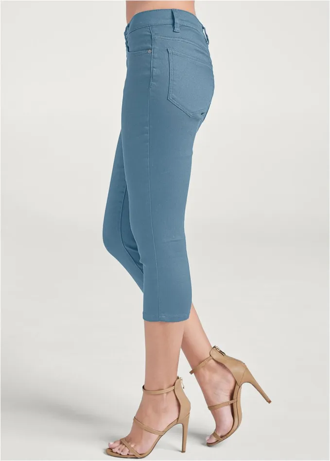 COLOR CAPRI JEANS Blue Women VENUS Cropped and Capri Jeans