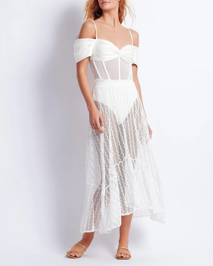 CoverUps Women PatBO Lace Beach Skirt