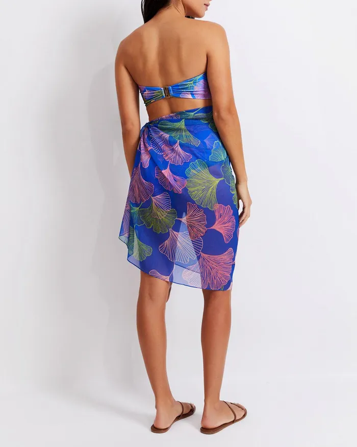 CoverUps Women PatBO Ocean Leaf Sarong FINAL SALE