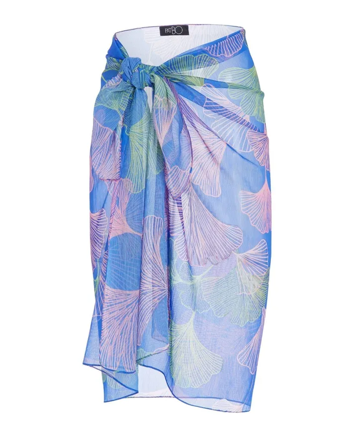 CoverUps Women PatBO Ocean Leaf Sarong FINAL SALE