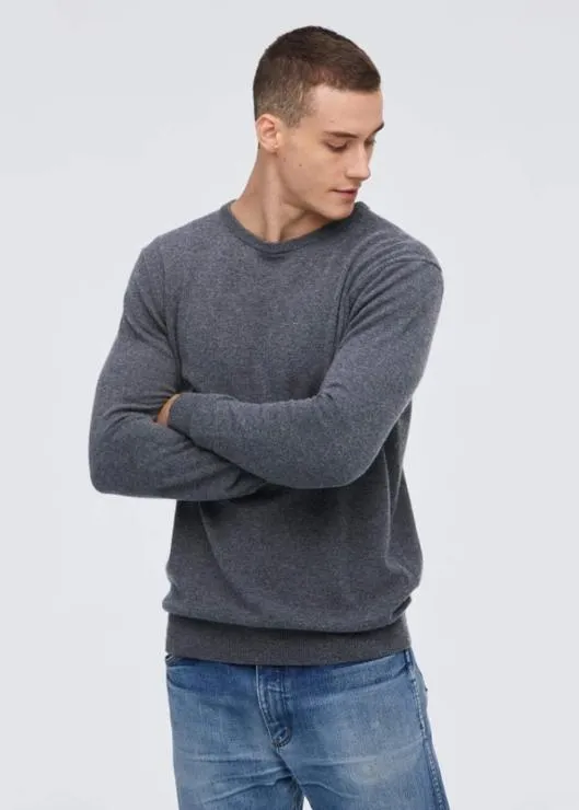 Crew Neck Cashmere Sweater For Men Men Lilysilk Sweaters