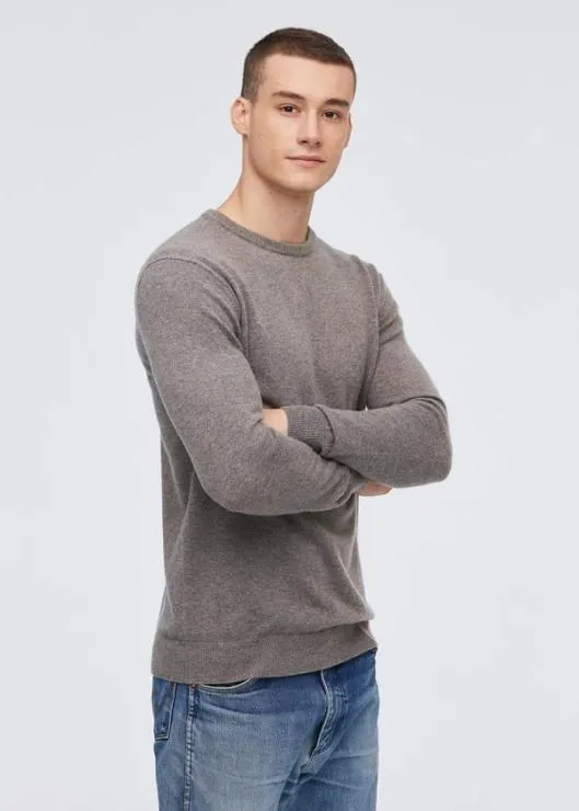 Crew Neck Cashmere Sweater For Men Men Lilysilk Sweaters