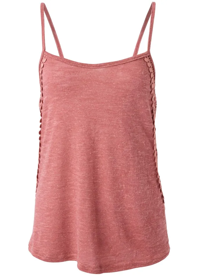 CROCHET DETAIL TANK Pink Women VENUS Sleeveless Tops