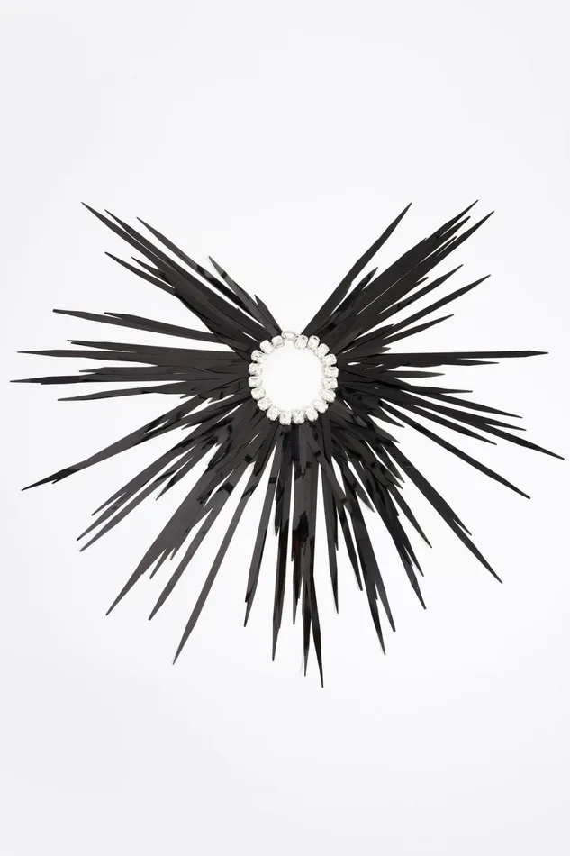 Crystals And Black Sequin Choker Necklace Black Women Bimba Y Lola Necklaces