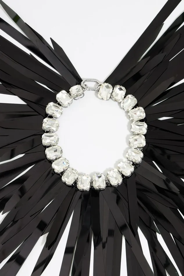 Crystals And Black Sequin Choker Necklace Black Women Bimba Y Lola Necklaces Crystals And Black Sequin Choker Necklace Black Women Bimba Y Lola Necklaces