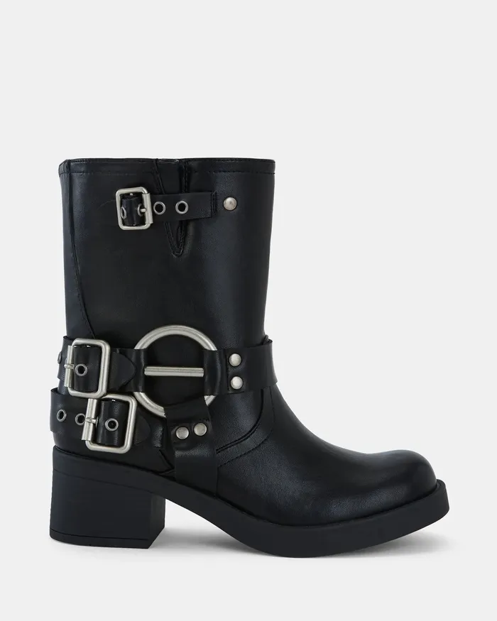 DAFRA BLACK Slip On Boots Ankle Boots NOVO Shoes Women