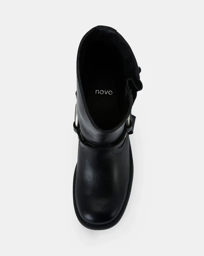 DAFRA BLACK Slip On Boots Ankle Boots NOVO Shoes Women