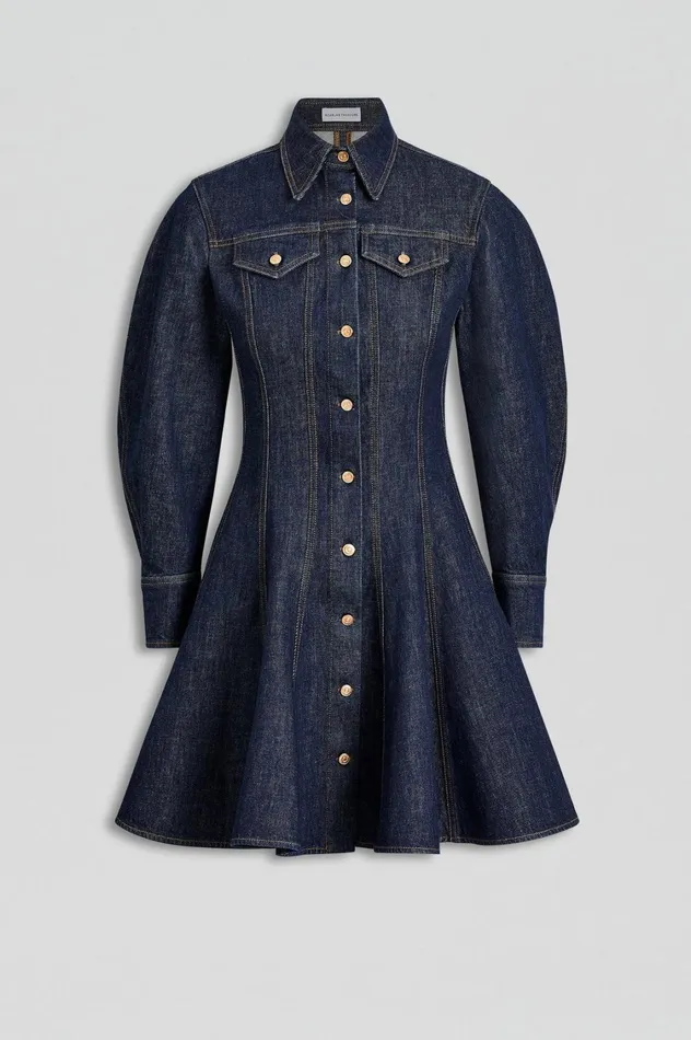 Denim Women Scanlan Theodore DENIM MINI DRESS Indigob Denim Women Scanlan Theodore DENIM MINI DRESS Indigob