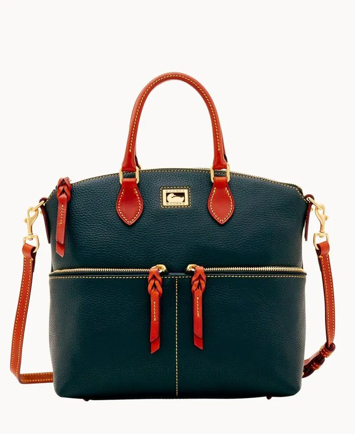 Dillen Double Pocket Satchel Black Woman Dooney and Bourke Satchels