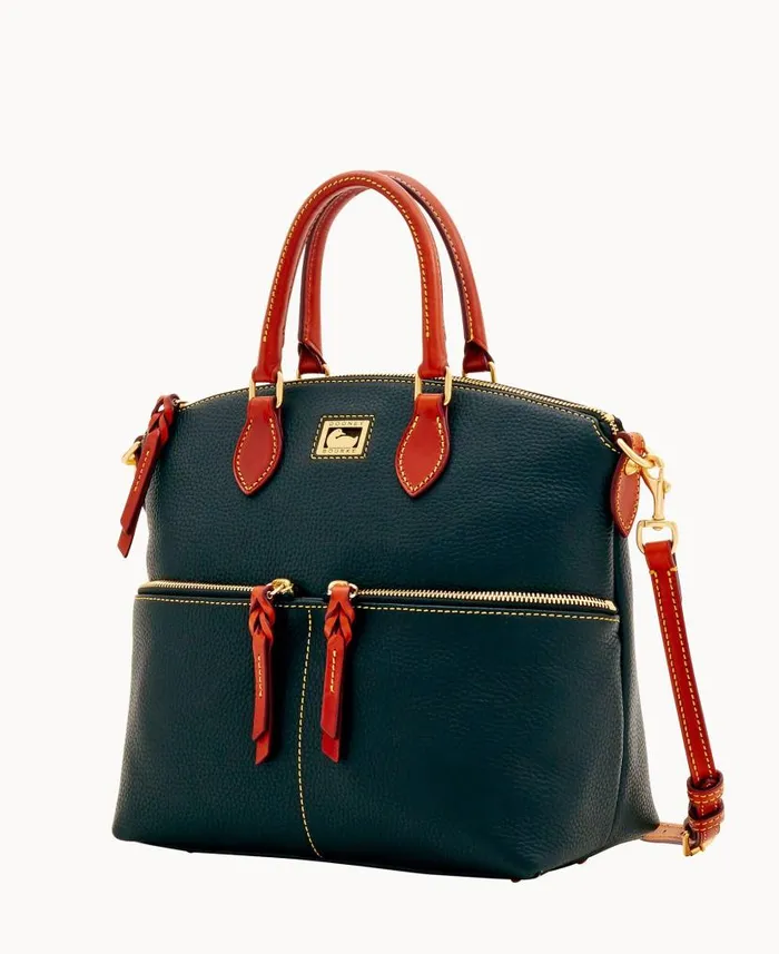 Dillen Double Pocket Satchel Black Woman Dooney and Bourke Satchels Dillen Double Pocket Satchel Black Woman Dooney and Bourke Satchels