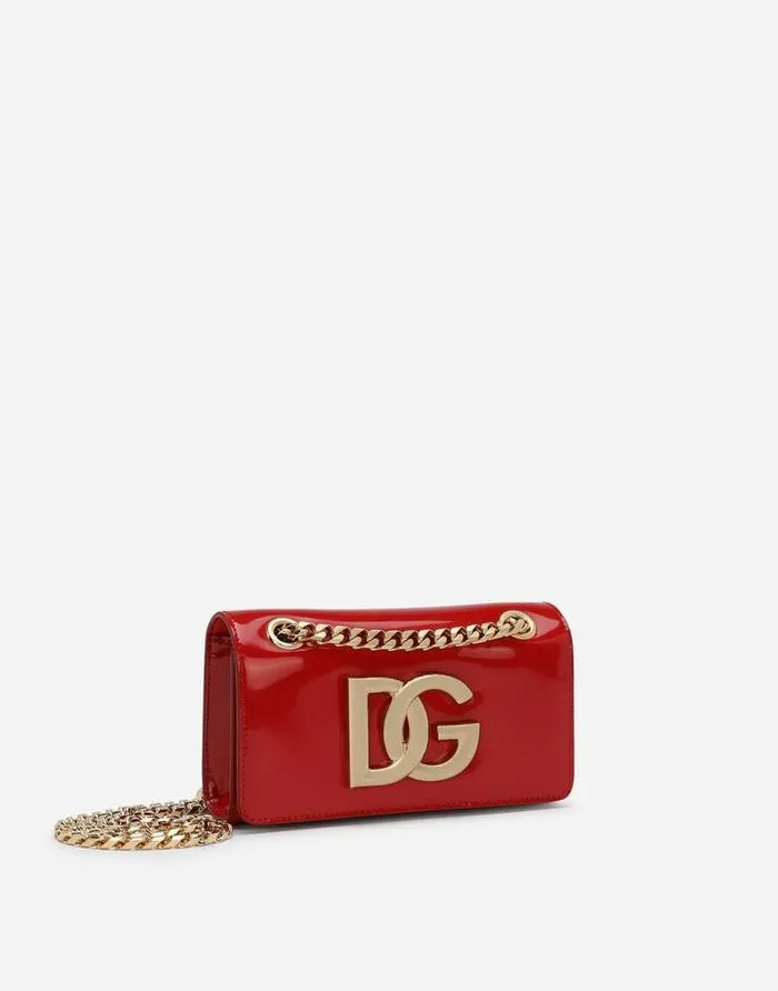 Dolce and Gabbana 35 Women Polished Calfskin 35 Cell Phone Bag Red Dolce and Gabbana 35 Women Polished Calfskin 35 Cell Phone Bag Red