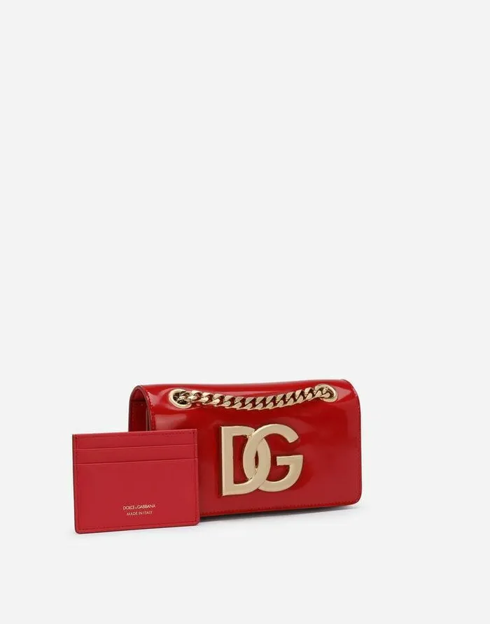 Dolce and Gabbana 35 Women Polished Calfskin 35 Cell Phone Bag Red Dolce and Gabbana 35 Women Polished Calfskin 35 Cell Phone Bag Red